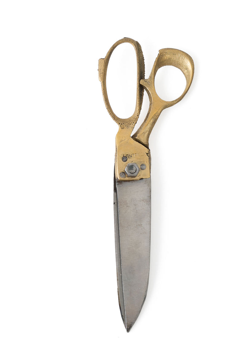 Rustic Large Brass Handle Scissors