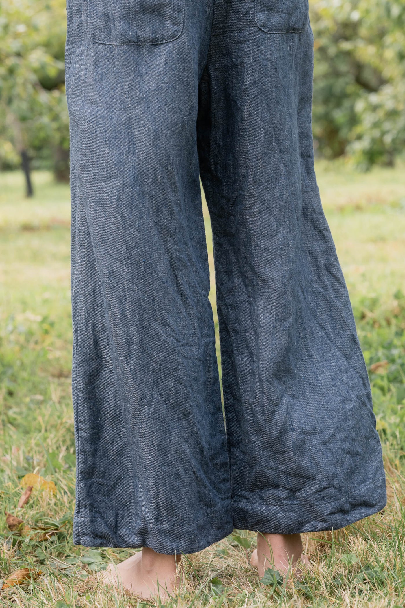 Linen Denim Hem Pants | Stitch & Tickle – Stitch and Tickle