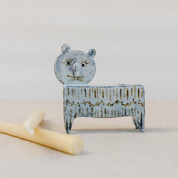 Handmade ceramic candle holder Florence Penault shop pottery boston 