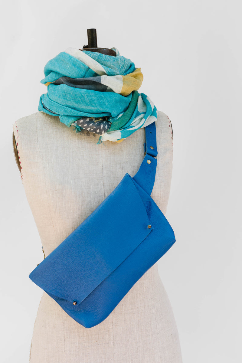 stitch and tickle strasbourg belt bag fanny pack hip bag hip sack  handmade leather made in boston