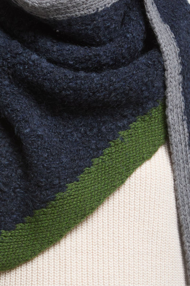 Ma Poesie Night Blue Asta Triangle Scarf