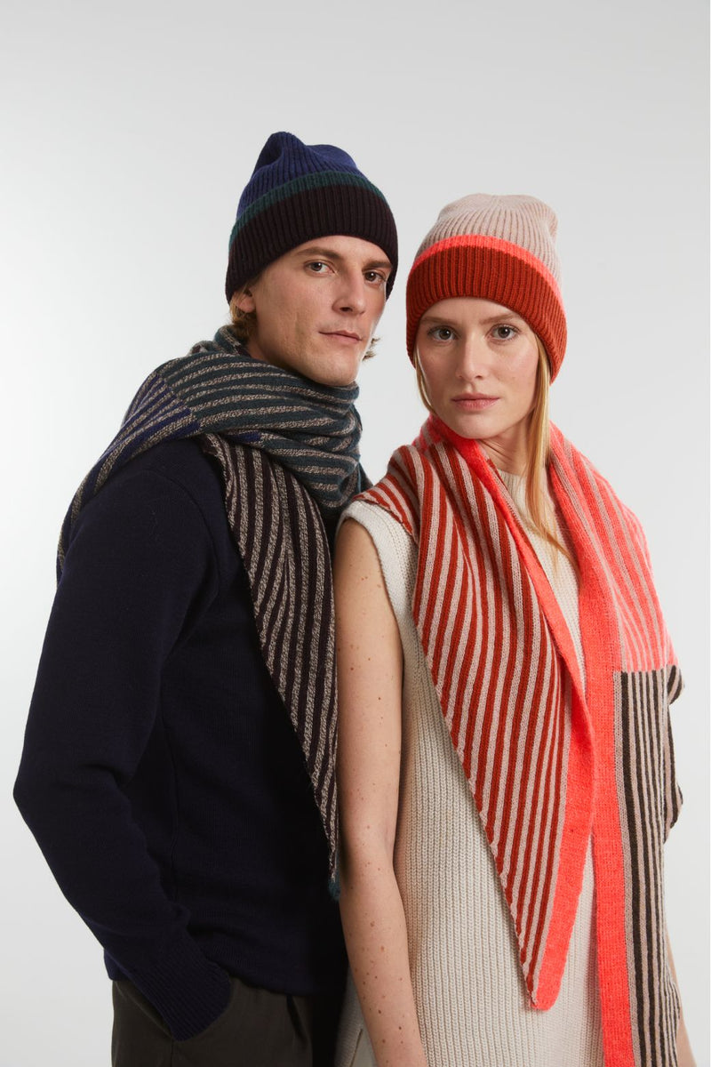 Ma Poesie Pink Bowie Triangle Scarf