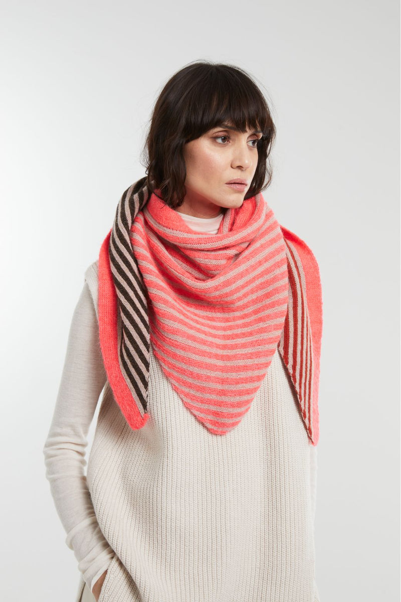 Ma Poesie Pink Bowie Triangle Scarf