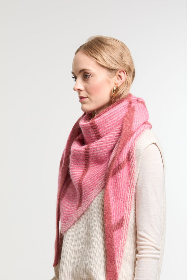 Ma Poesie Pink Hind Triangle Scarf