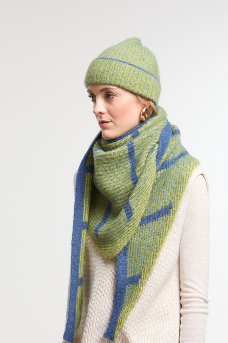 Ma Poesie Sage Hind Triangle Scarf