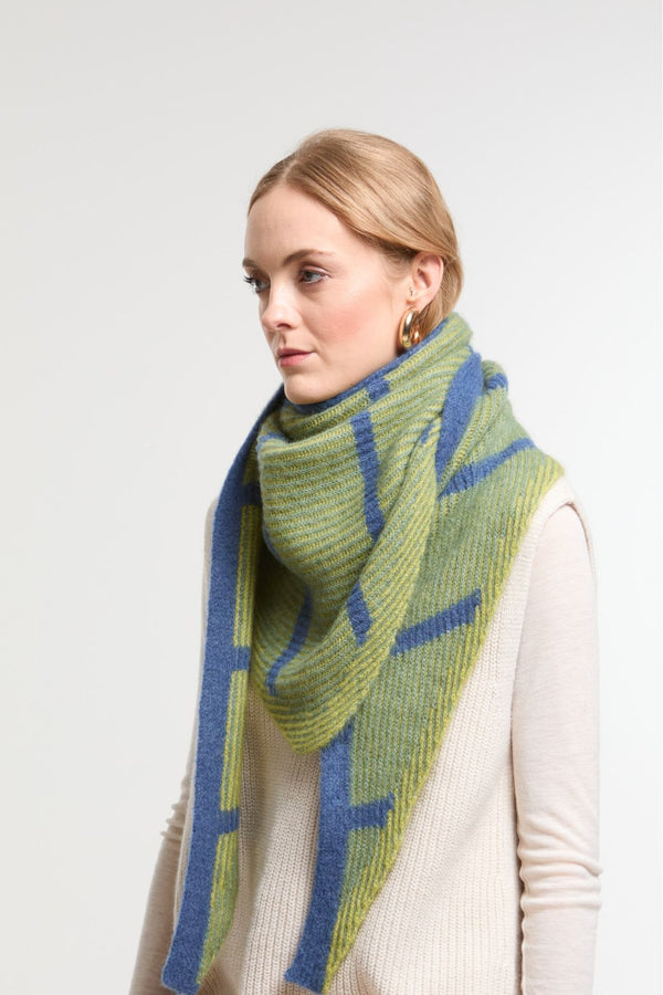 Ma Poesie Sage Hind Triangle Scarf