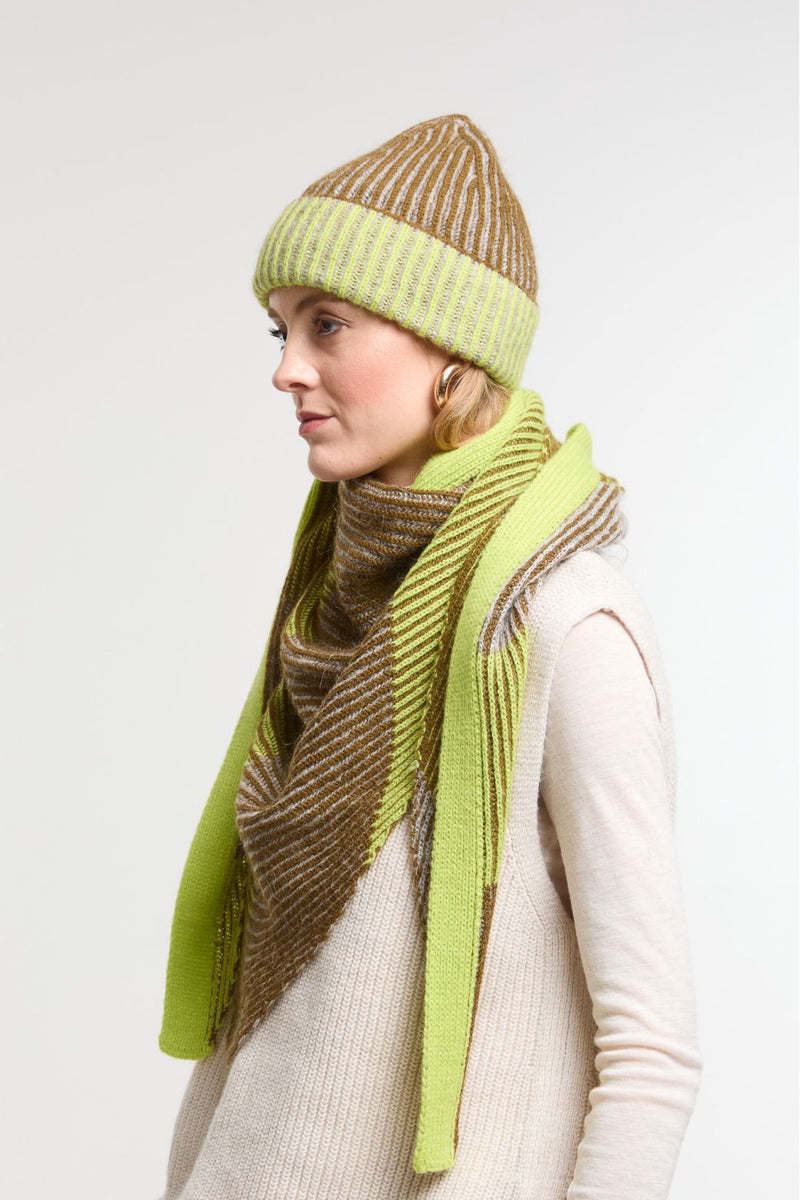 Ma Poesie Lime Olly Triangle Scarf