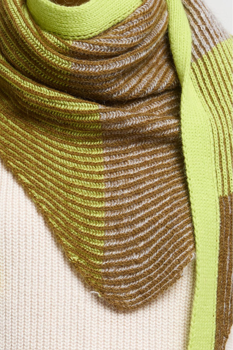 Ma Poesie Lime Olly Triangle Scarf