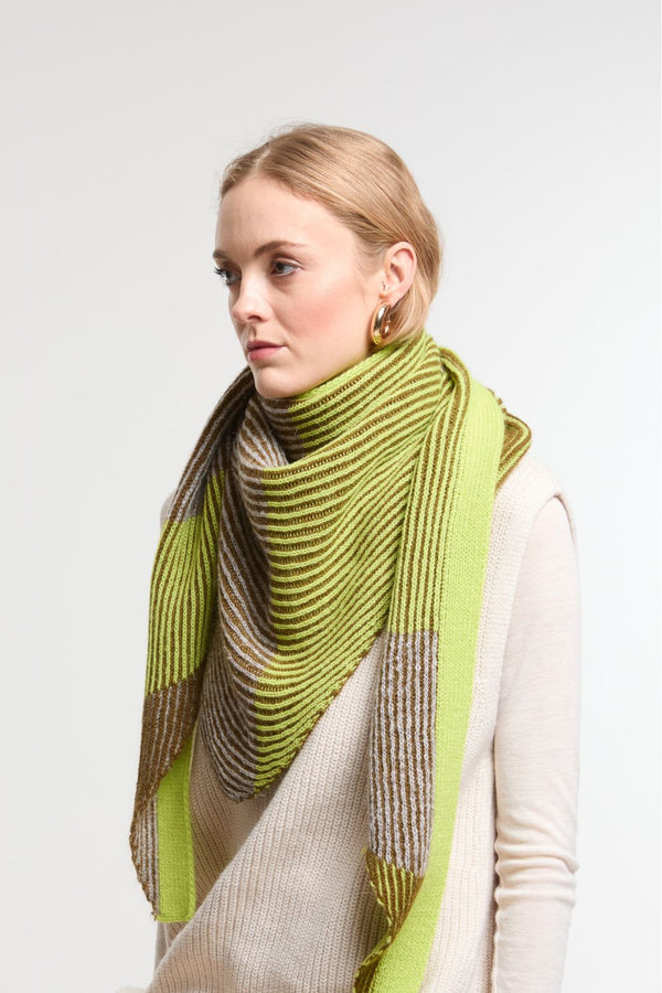 Ma Poesie Lime Olly Triangle Scarf