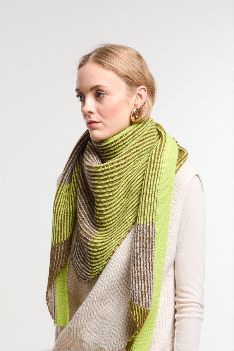 Ma Poesie Lime Olly Triangle Scarf