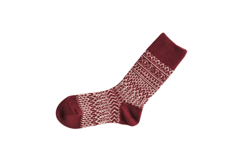 Wool Jacquard Socks - Men and Women's