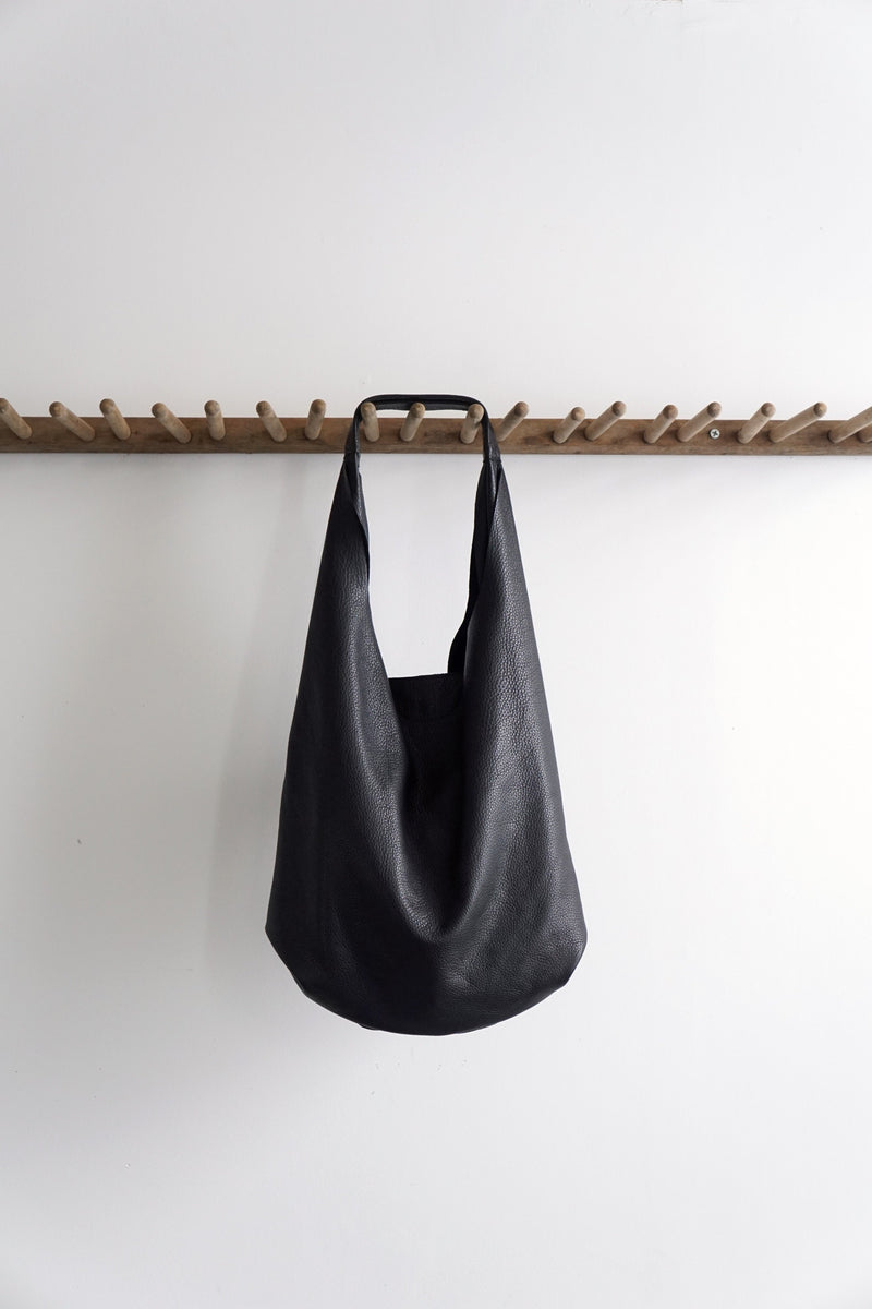 Slouch Bag - Black Leather - 2 sizes - Price from