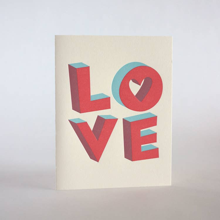 3D Love Red Card