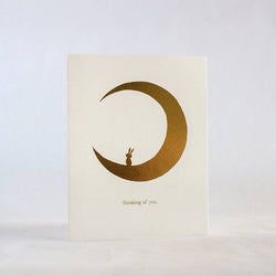 Thinking of You Moon Bunny Card