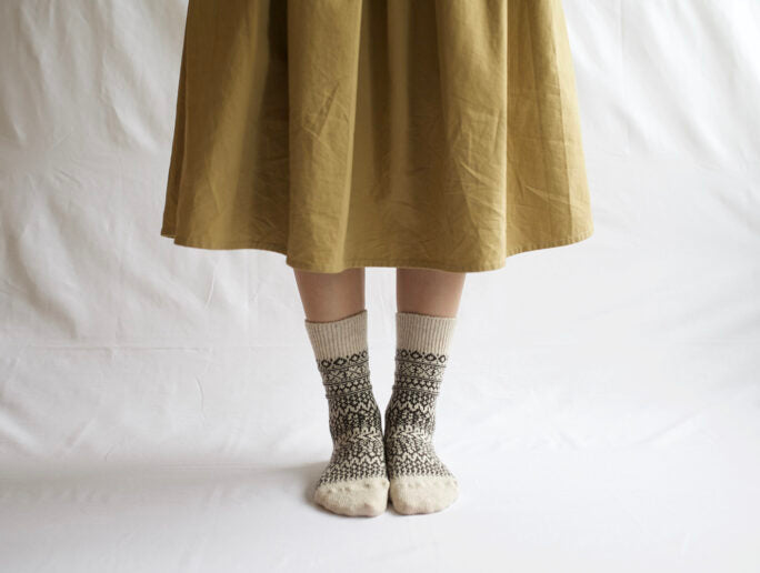 Wool Jacquard Socks - Men and Women's