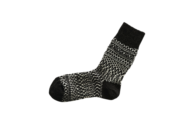 Wool Jacquard Socks - Men and Women's