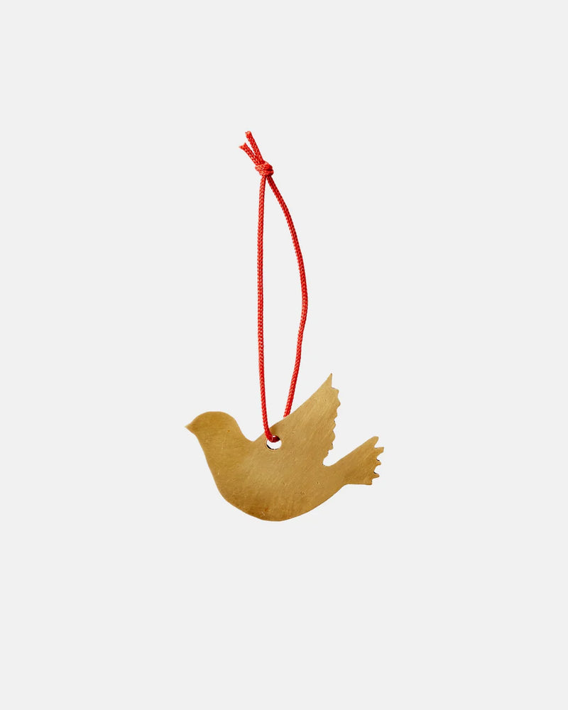 Fog Linen brass bird ornament. Shop Boston