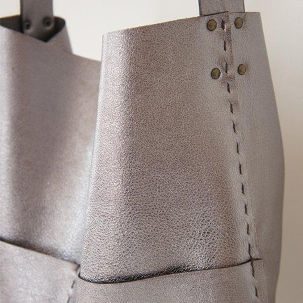 Alesia - Leather Bag - Gunmetal 