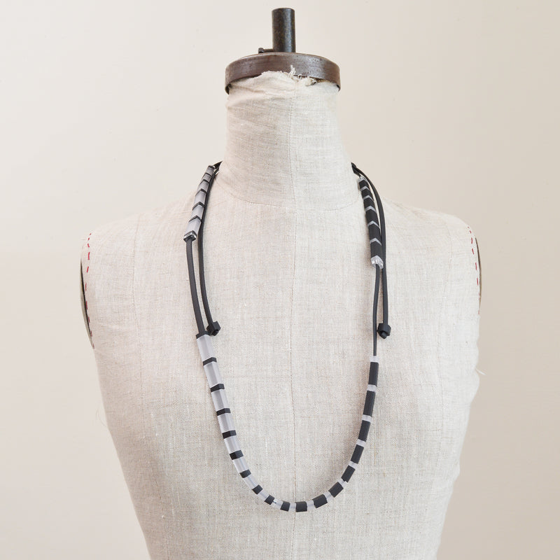 Double Length Rectangle Beads Necklace