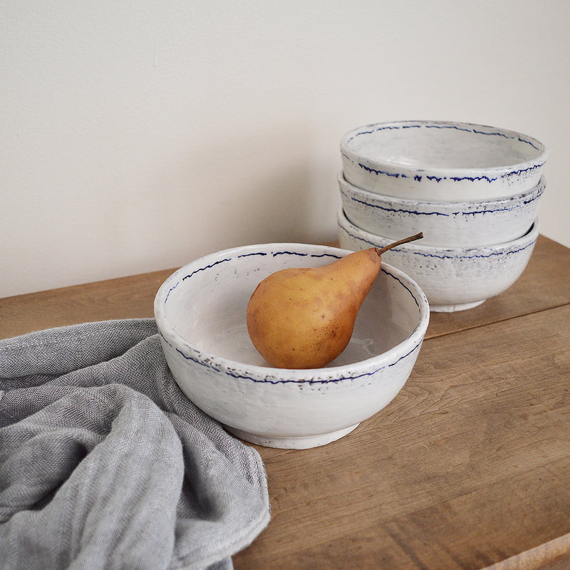 Large Buddha bowls by Boston artist Florence Penault. Ideal for eating ramen or a big salad but they also make good serving bowls for a side dish.