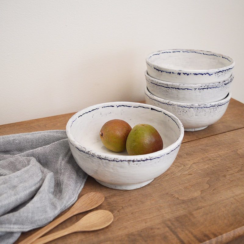 Large Buddha bowls by Boston artist Florence Penault. Ideal for eating ramen or a big salad but they also make good serving bowls for a side dish.