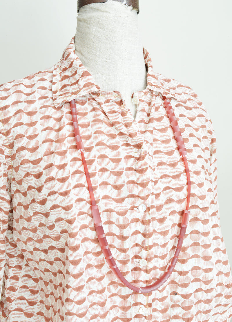 Double Length Rectangle Beads Necklace