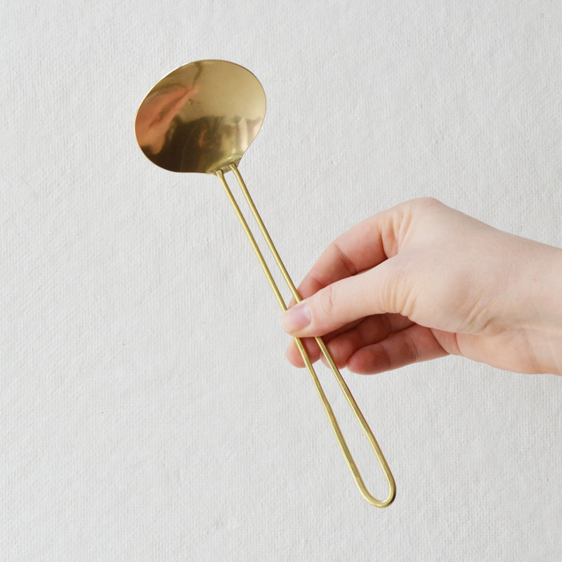 Japanese brass ladle Hand forged in Japan Lue