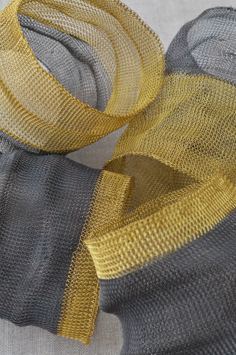 Two Color Cylinder Wire Cuff