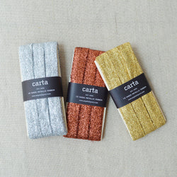 Metallic Loose Weave Cotton Ribbon - 10 yd Paddle