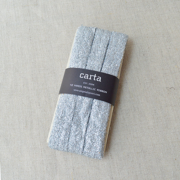 Metallic Loose Weave Cotton Ribbon - 10 yd Paddle