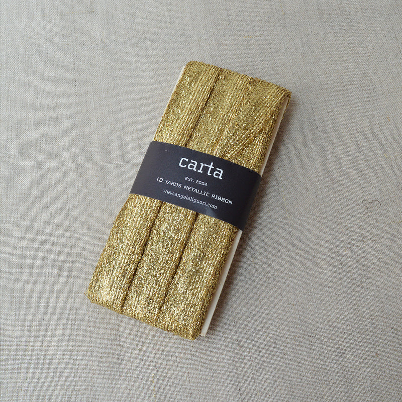 Metallic Loose Weave Cotton Ribbon - 10 yd Paddle