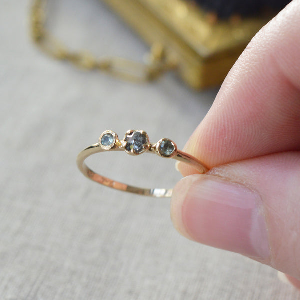 Emerald Cut Sapphire Engagement Ring - Yuliya Chorna Jewellery