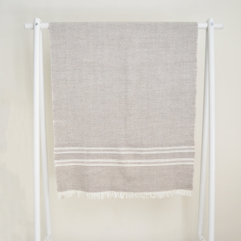 Super soft, 100% cotton khadi (homespun yarn and handwoven) throws in gorgeous plaid patterns. Made in India, these soft throws are perfect for cozying up this fall and winter while the bright colors make it a perfect throw to display year-round.  Choose from a pop of blue or  neutral white detailing. Made in India.