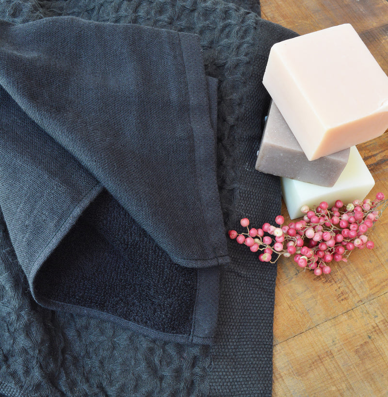 Kontex Gauze Towel- black made in Japan Shop Boston