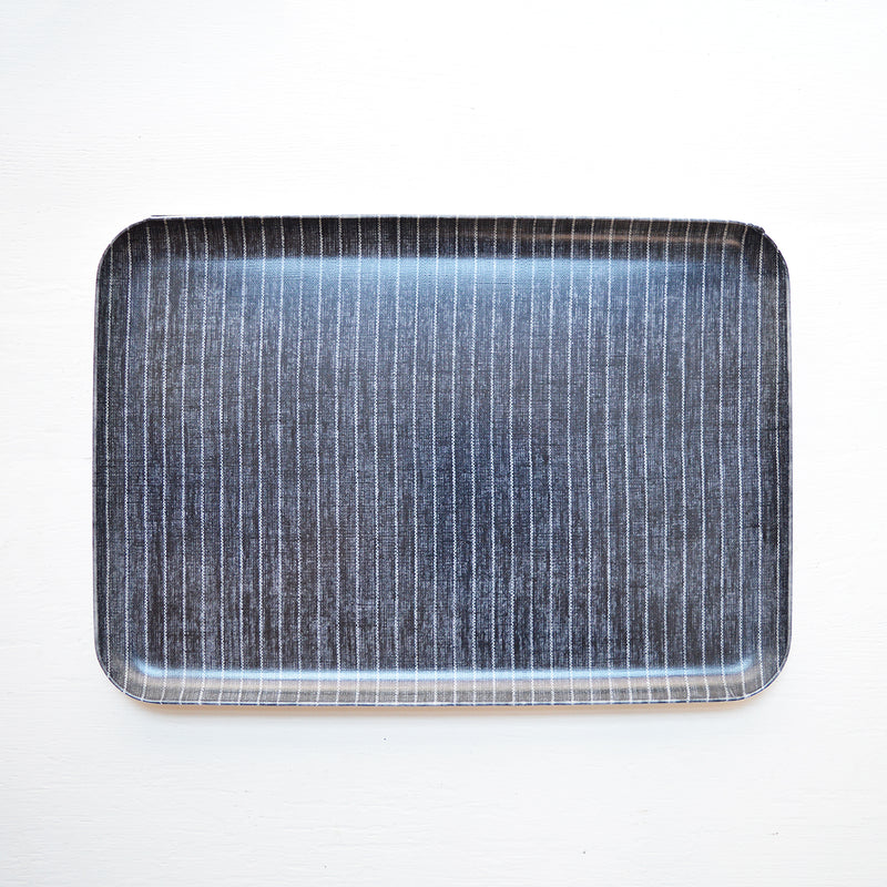 Linen Tray - Navy Stripe