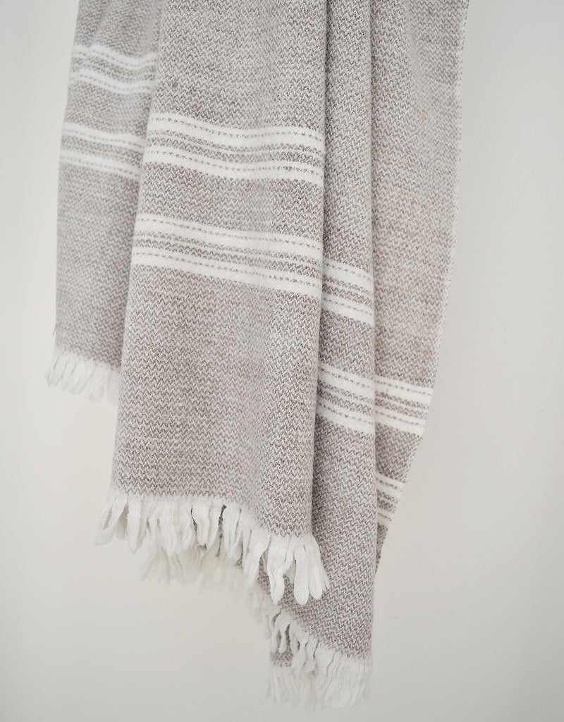 Super soft, 100% cotton khadi (homespun yarn and handwoven) throws in gorgeous plaid patterns. Made in India, these soft throws are perfect for cozying up this fall and winter while the bright colors make it a perfect throw to display year-round.  Choose from a pop of blue or  neutral white detailing. Made in India.