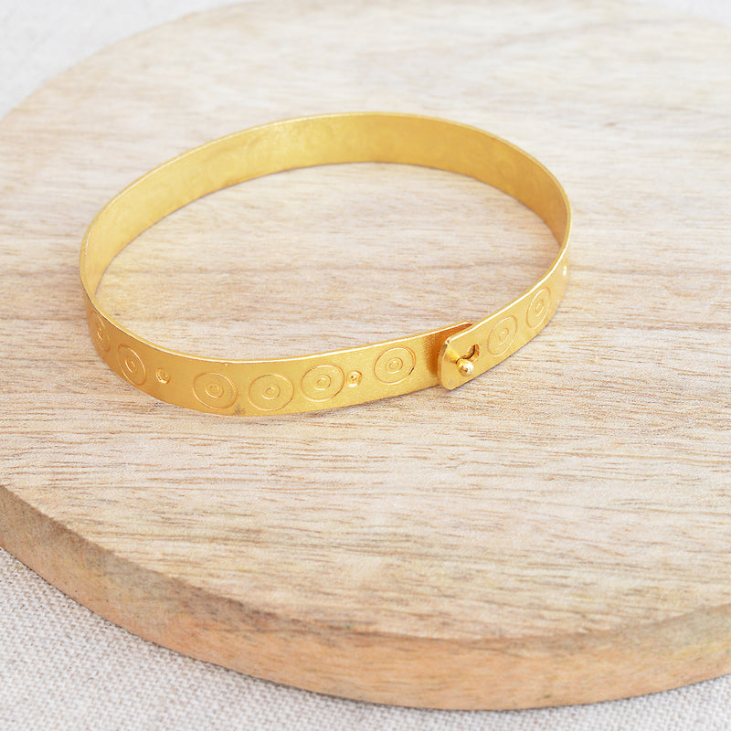 Talisman Oval Bangle - Dots and Circles