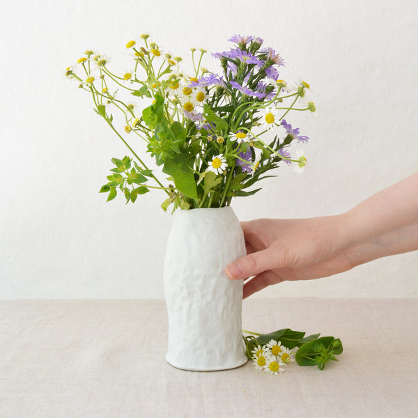 Hand-pinched Porcelain small Vase by Maine Potter Ingrid Bathe. Shop Boston