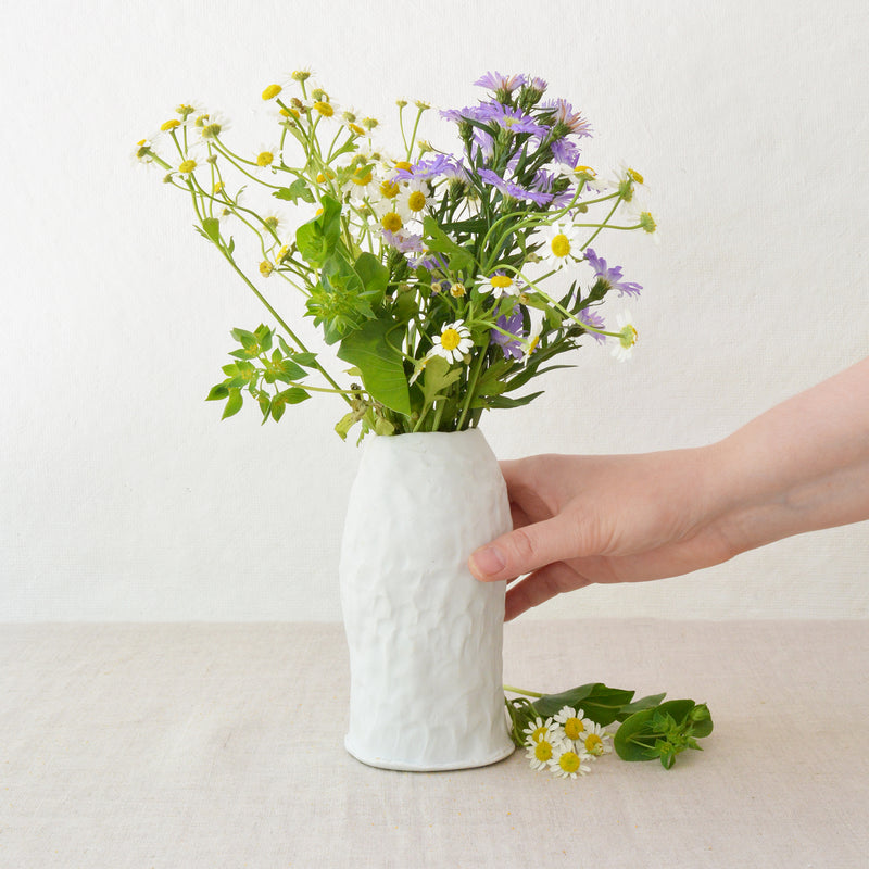 Hand-pinched Porcelain small Vase by Maine Potter Ingrid Bathe. Shop Boston