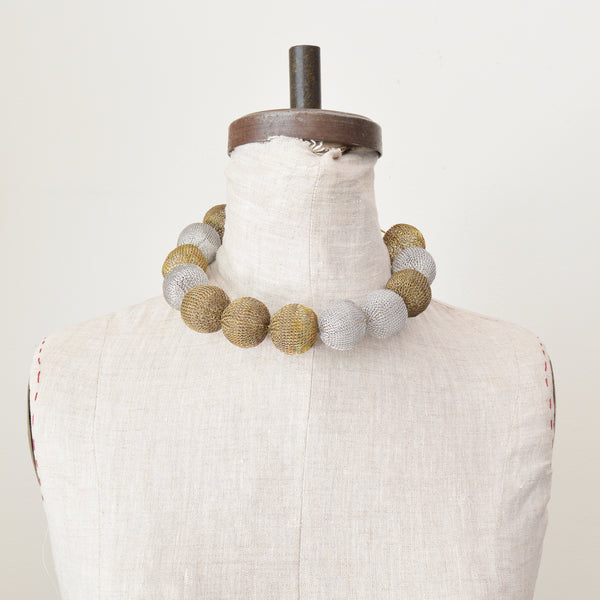Handmade wire multi sphere necklace jewelry. Shop Boston