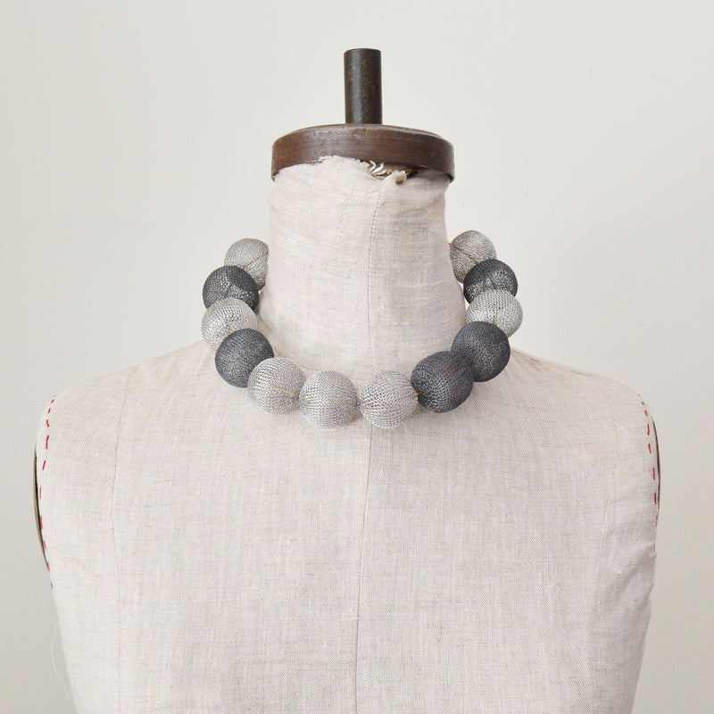 Handmade wire multi sphere necklace jewelry. Shop Boston
