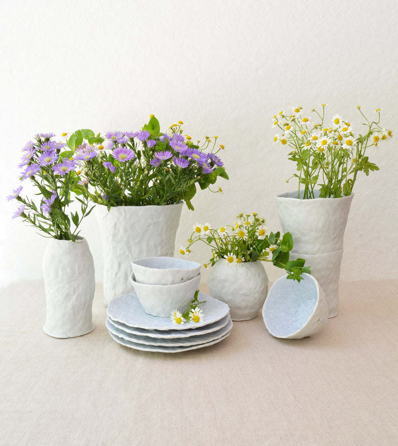 Hand-pinched Porcelain small Vase by Maine Potter Ingrid Bathe. Shop Boston