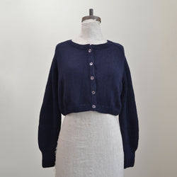 Auntie Oti hand knit 100% merino wool cardigan sweater. 