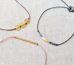 Golden Grain with Tiny Hematite Beads Bracelet