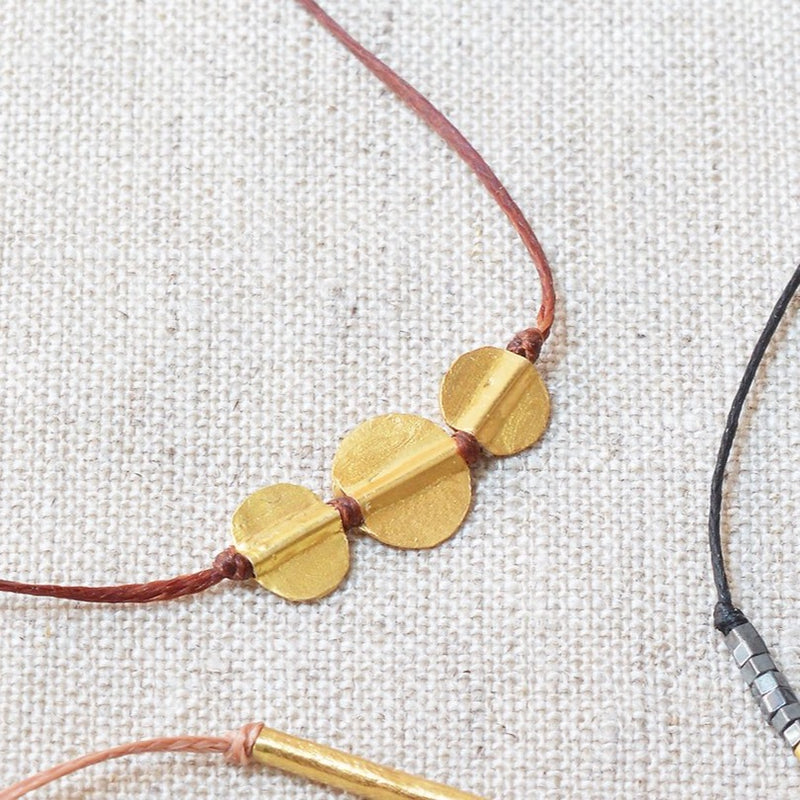 Delicate 3 coin talisman bracelet by River Song jewelry. For personal protection, health and good fortune. 24k gold over sterling silver Shop Boston