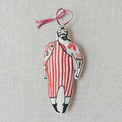 Skippy Cotton embroidered lavender ornaments. 