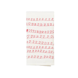 Hearts Flour Sack tea towel A Wink Design SoWA shop Boston Valentine's day boutique gift store