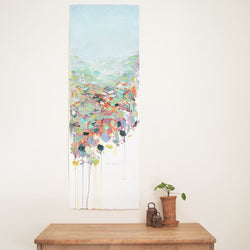 Field Painting by Maria Malatesta Acrylic on paper  Large Original Painting by Boston artist Maria Malatesta Colorfield, abstract work in deep saturated colors