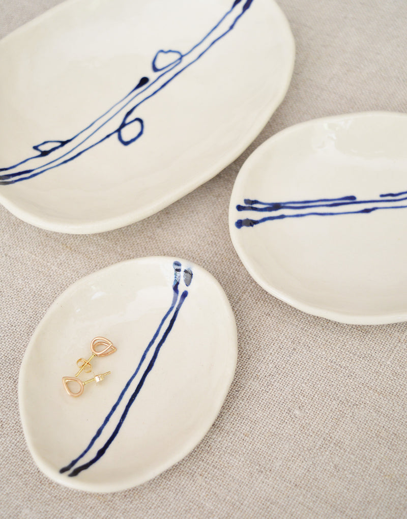 Handpainted Mini Dish Set of Three