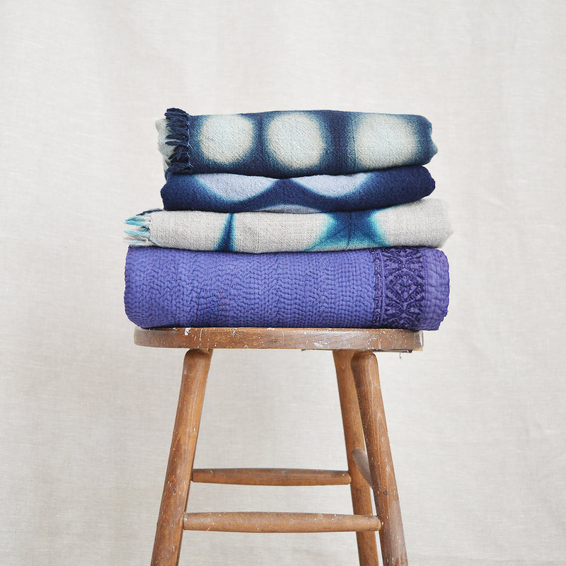 Wool Khadi Throw - Circle Pattern